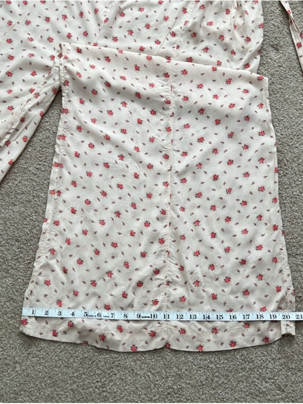 Free People Ivory Floral Eloise Jumpsuit S - Picture 7 of 8
